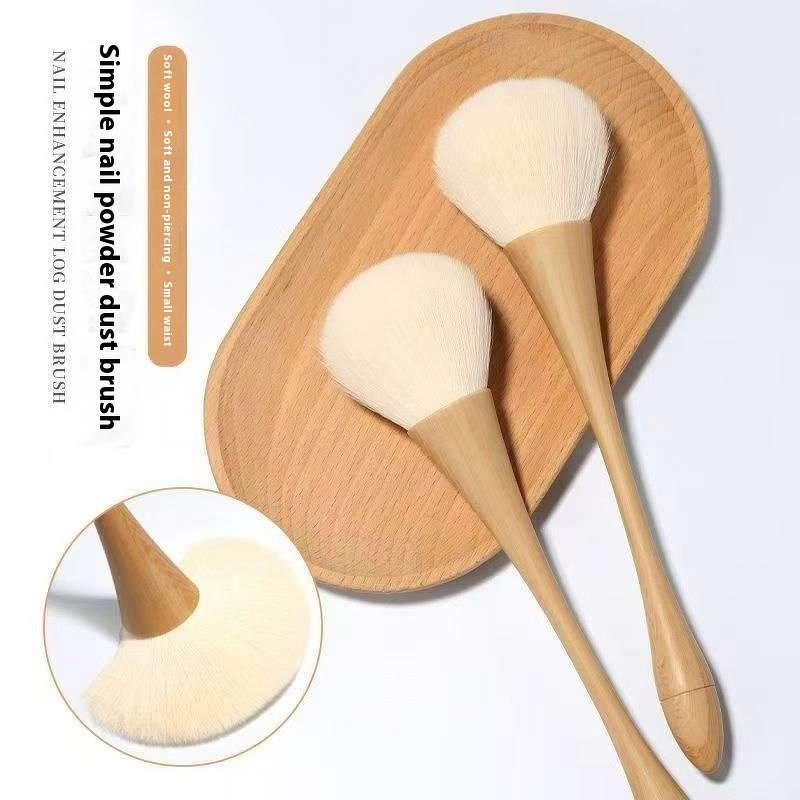 Nail Dust Brush Manufacturer - Japanese Style Flat Slim Waist Synthetic Hair Wood