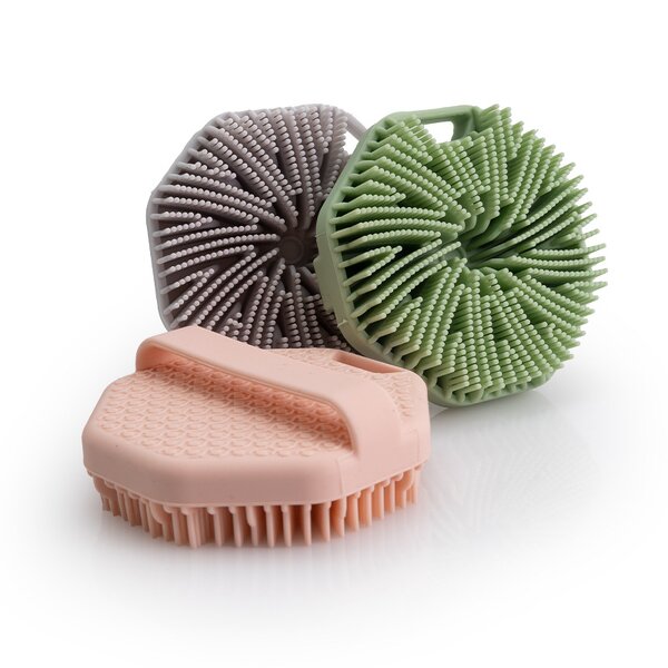 Baby Hair Brush Manufacturer - Small Custom Logo Soft Silicone Tactile Pet Shower