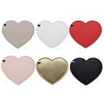 Cosmetic Mirror Manufacturer - Portable High-End Leather Love Heart-Shaped Rotating
