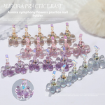 Nail Art Holder Manufacturer - Solid Plastic Aurora Flower New Design Beginner Practice