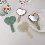 Hand Held Mirror Manufacturer - New Arrival Vanity Heart Acetate Pocket for Girls Gift
