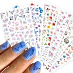 Nail Art Stickers Manufacturer - Wholesale Butterfly Flower Decals Custom Design Self Adhesive
