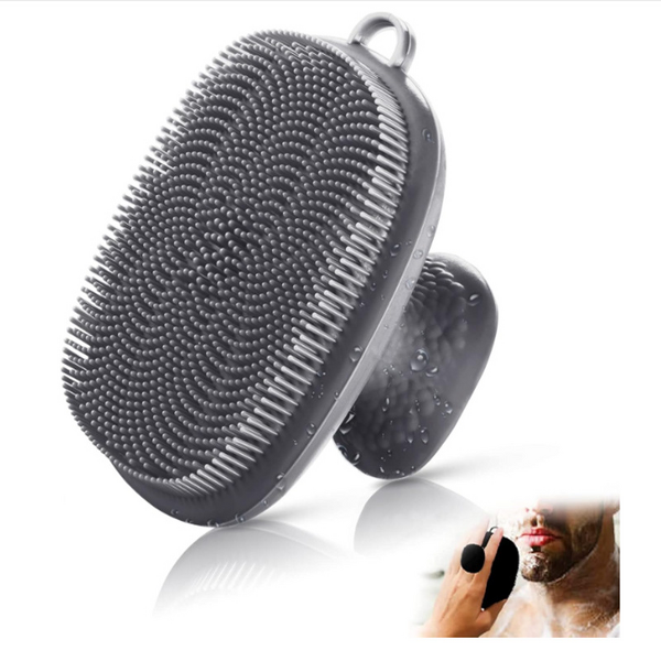 Body Brush Manufacturer - High Quality Simple Oval Silicone Scrubber Gentle Exfoliating