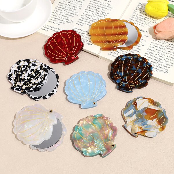 Makeup Mirror Manufacturer - Summer Women's High-grade Acetic Acid Shell Portable