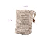 Soap Exfoliating Bag Manufacturer - Natural Sisal Double Layer with Drawstring