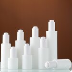 Cosmetic Bottles Manufacturer - Customized White Glass for Lotion Serum with Pressing Dropper