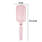Styling Comb Set Manufacturer - Ionic Daily Pink Portable Paddle Hollow Out Curved
