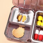 Pill Storage Box Manufacturer - Portable 5 Compartment Medicine Organizer Powder Grinding