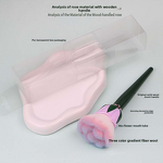 Nail Art Brush Manufacturer - Extra Large Single Wooden Handle Rose Flower Design