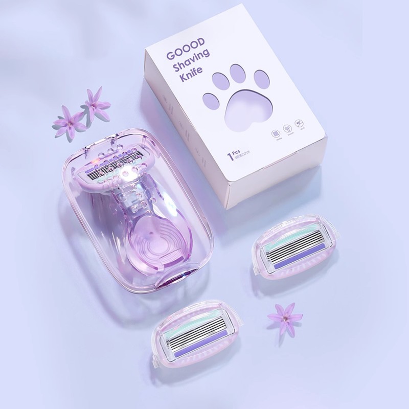 Razor with Replacement Head Factory - Portable Mini Safe 5 Layer Blade with Extra Head Replacement