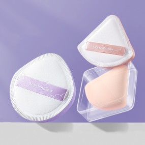 Body Powder Puff Factory - 2Pcs Triangle Soft Air Cushion Latex Free Cosmetic Face Beauty Sponge