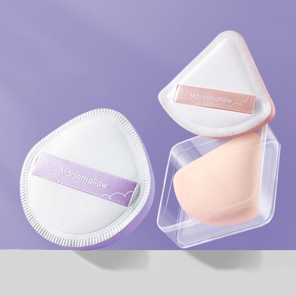 Body Powder Puff Factory - 2Pcs Triangle Soft Air Cushion Latex Free Cosmetic Face Beauty Sponge