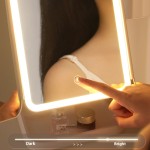Tri Fold Mirror Factory - 3 Color Light Stepless Dimming Touch Control USB Rechargeable