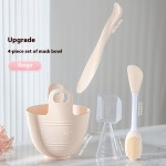 面膜碗套装源头工厂-4合1硅胶混合碗和刷具套装化妆品美容化妆工具