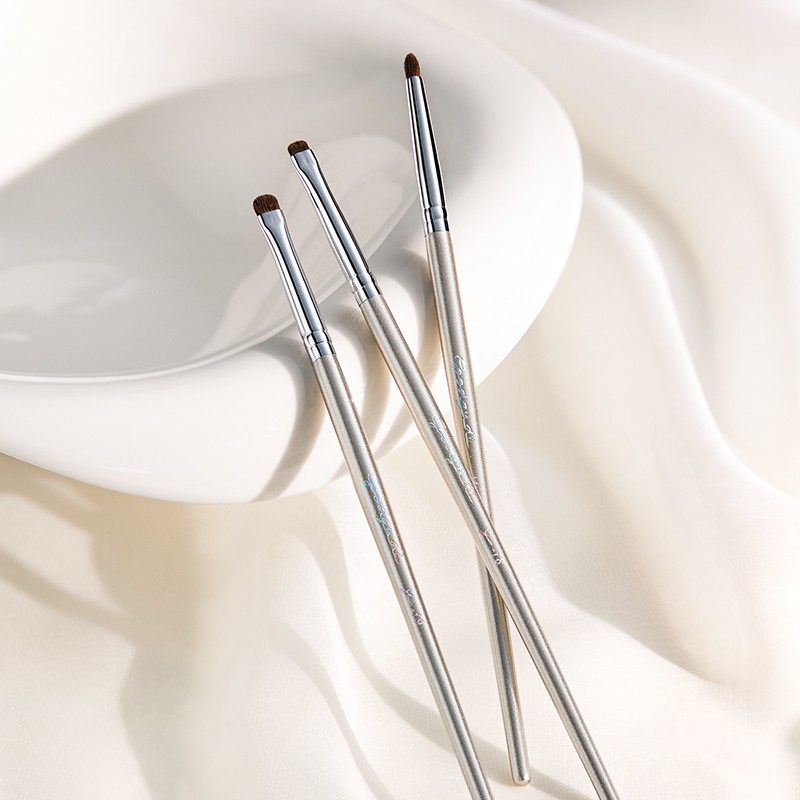 Pony Hair Brush Manufacturer - Single Professional Blending Eyeshadow Detail Eye Brush Set Silver