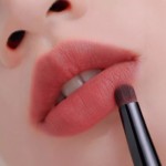 唇刷生产商-单支黑色双头可伸缩唇刷粉色双面混合
