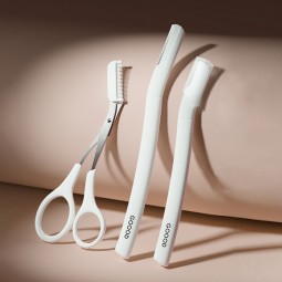 眉部修剪套装源头工厂-3件专业精密安全剪刀剪子梳子女士男士用