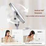 桌面化妆镜源头工厂-站立高度可调双面360度旋转