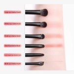 化妆刷套装源头工厂-6件眼线眼影眉笔黑色专业定制化妆品套装
