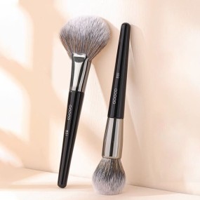 Travel Makeup Brush Factory - Single Black Foundation Private Label Loose Powder Beauty Brush