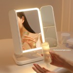 Tri Fold Mirror Factory - 3 Color Light Stepless Dimming Touch Control USB Rechargeable