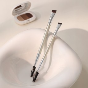 Double Ended Brow Brush Factory - High Quality Professional Angled Eye Brow Spoolie Eyelash Comb