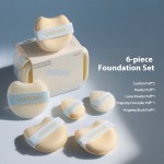 Powder Puff Set Factory - 6pcs Super Soft in Box Air Cushion Loose Powder Concealer Foundation
