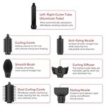 8 in 1 Hair Styler Manufacturer - 1400W High-Speed Hot Air Brush Straightener Curler Dryer Tool