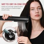 Hair Air Styler Flat Iron Manufacturer - 2025 110000RPM Wet to Dry Air Straightener Hair Dryer