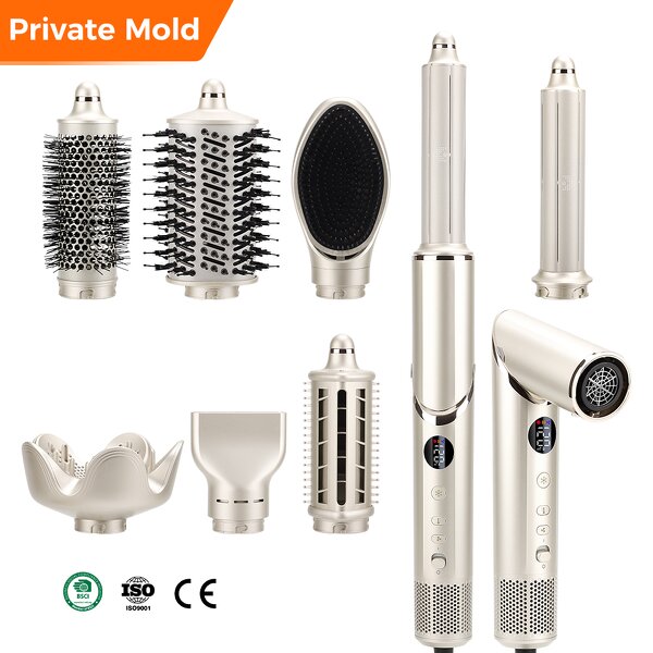8 in 1 Hair Multistyler Manufacturer - 2026 Professional Hot Air Brush Auto Rotating Curling Iron