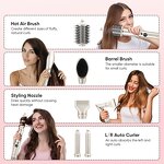 8 in 1 Hair Dryer Styler Manufacturer - Folding High-Speed BLDC Hot Air Brush Replaceable Head