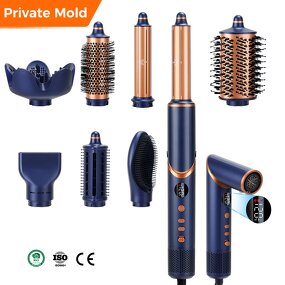 8 in 1 Hair Air Styler Manufacturer - Automatic Curling Brush Straightener Iron Salon Styling Tool