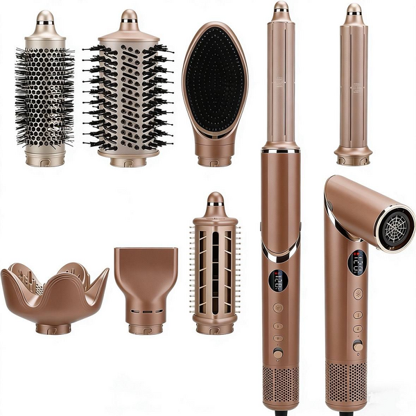 8 in 1 Hair Styling Tool Manufacturer - High Speed Ionic Hair Dryer Hot Comb Curling Iron Straightener