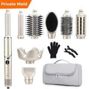 8 in 1 Hair Styler Manufacturer - Custom 110000rpm High Speed Ionic Blow Dryer Brush with Case