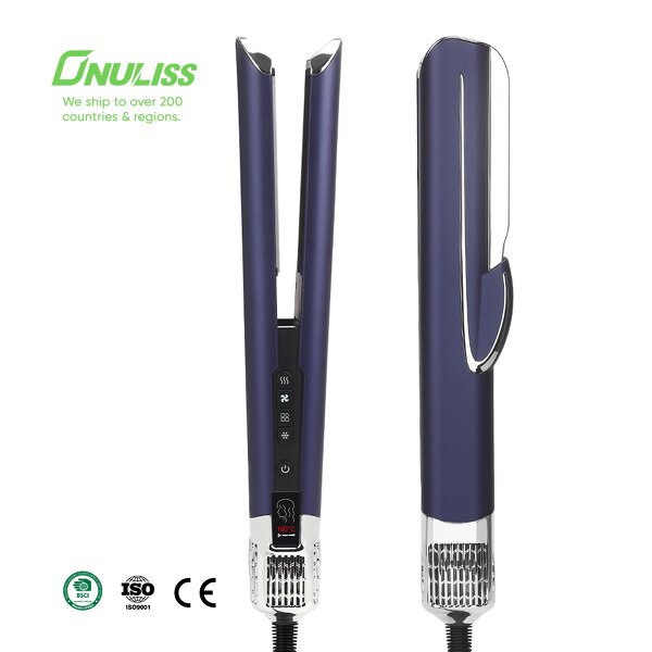 2 in 1 Hair Dryer Straightener Manufacturer - Professional Titanium Flat Iron Wet to Dry Styler