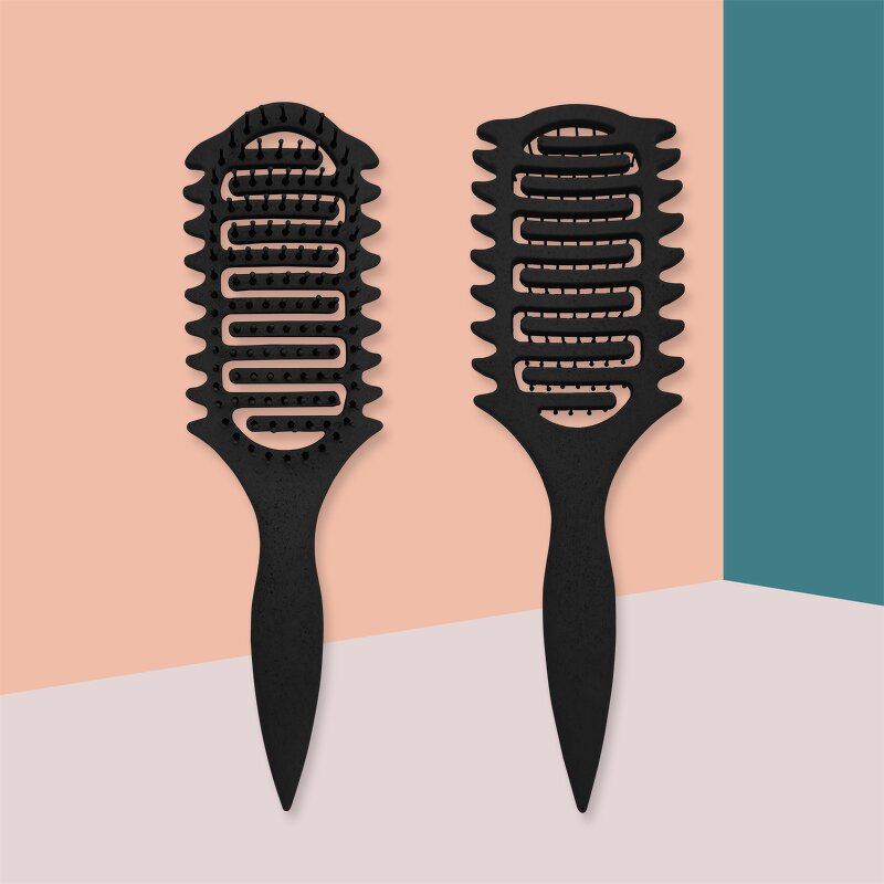 3 in 1 Curl Define Brush Manufacturer - New Assist Women Hair Styling Curling Brush Tool