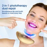 Electric Lip Plumper Manufacturer - 2024 Mini Blue Red Infrared Light Therapy Teeth Whitening Lip Enhancer