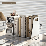 Plastic Bookend Storage Rack Manufacturer - Folding Desk Organizer with Integrated Pen Holder Tool