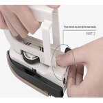 Mini Travel Iron Manufacturer - Portable Electric 3 Adjustable Temperature White Ironing Tool