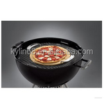 Ceramic Pizza Stone Manufacturer - With Pizza Cutter and Stainless Steel Serving Rack Baking Tool
