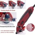 Mini Electric Circular Saw Manufacturer - 0-12mm Cutting 5 Hole Air Outlet Complete Accessories Tool