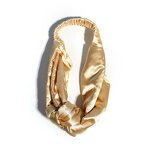Headband Manufacturer - OEM Solid Color Elastic Satin Cable Knit Mulberry Silk