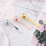 Eye Care Tools Manufacturer - 2 in 1 Metal Gold Silver Massage Stick Spoon Set