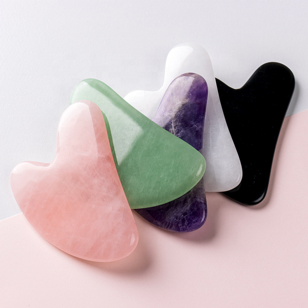 Gua Sha Tool Manufacturer - Beauty Pink Quartz Jade Gemstone for Facial Lifting