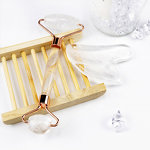 Jade Guasha Set Manufacturer - Clear Nephrite White Crystal Stone with Box