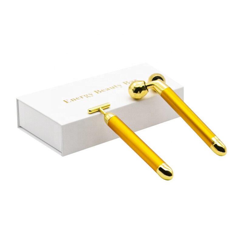 Beauty Bar Manufacturer - 24K T Shape Face 3D Massage Roller for Lifting Tightening