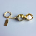 Keyring Manufacturer - Branded Luxury Custom Gold Plated Zinc Alloy with Perfume Ball