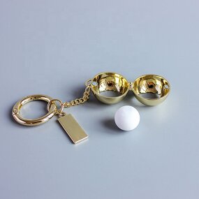 Keyring Manufacturer - Branded Luxury Custom Gold Plated Zinc Alloy with Perfume Ball