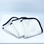 Face Towels Manufacturer - White Bamboo Fiber Makeup Remover Cloth 3pcs/set