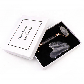 Jade Guasha Set Manufacturer - Clear Nephrite White Crystal Stone with Box